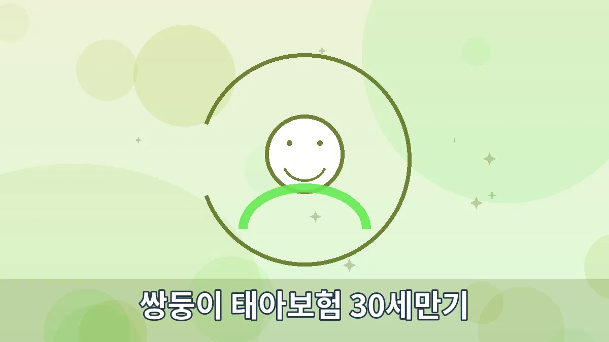 쌍둥이 태아보험 30세만기 안내 이미지 1