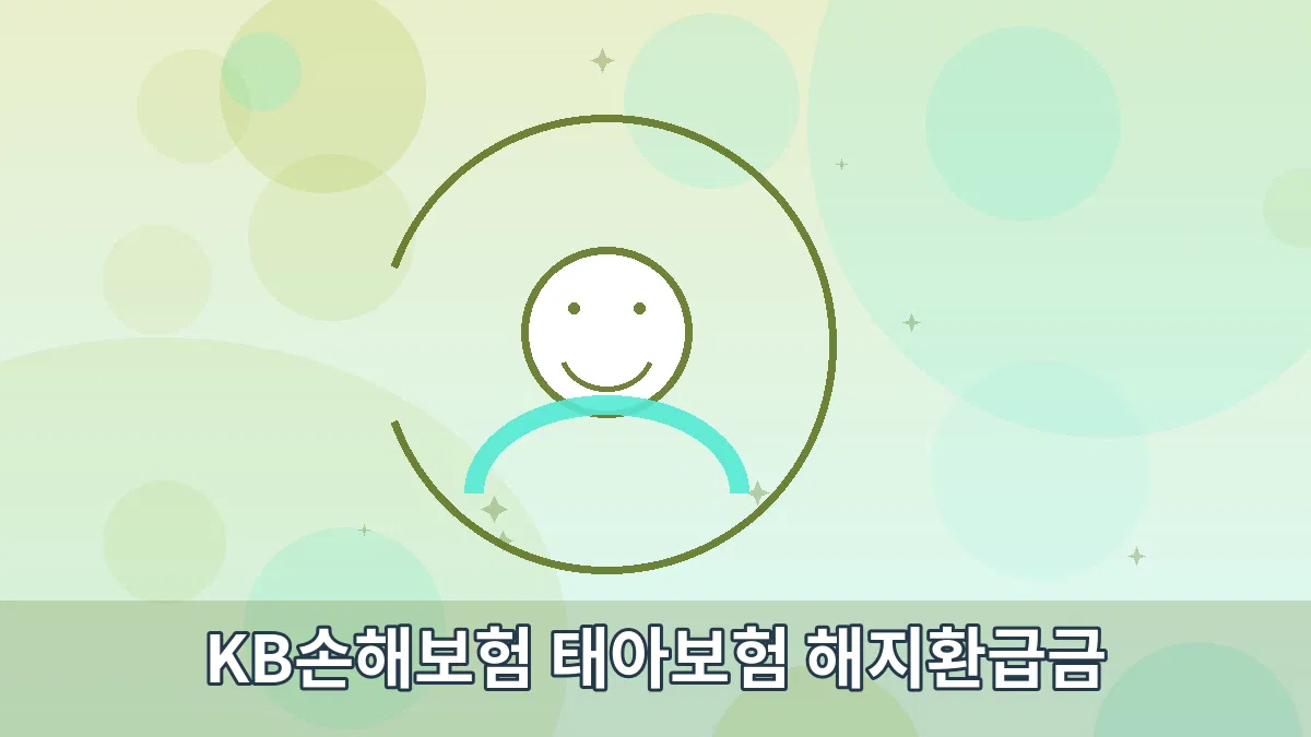 KB손해보험 태아보험 해지환급금 안내 이미지 3